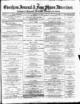 cover page of Evesham Journal published on May 4, 1889