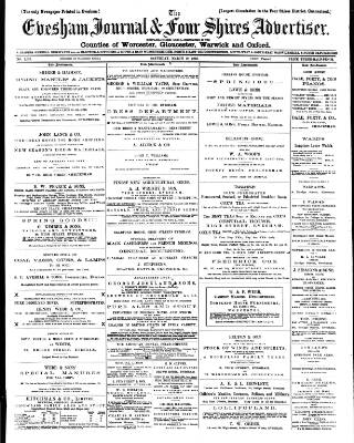 cover page of Evesham Journal published on March 19, 1892