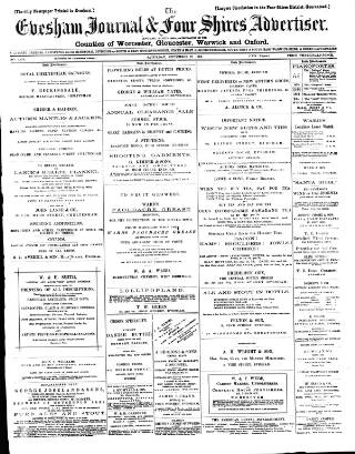 cover page of Evesham Journal published on September 17, 1892