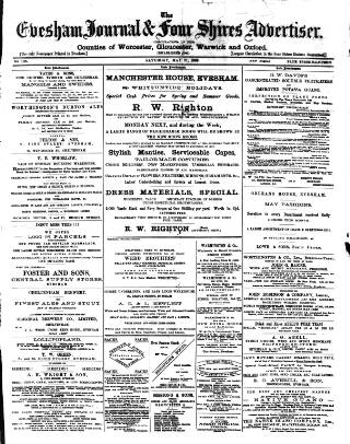 cover page of Evesham Journal published on May 21, 1898