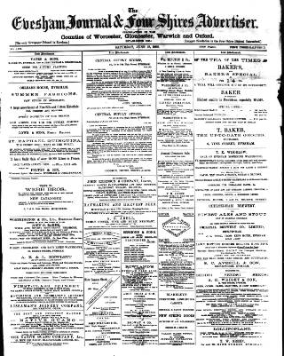 cover page of Evesham Journal published on June 18, 1898