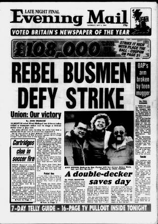 cover page of Birmingham Mail published on May 2, 1992