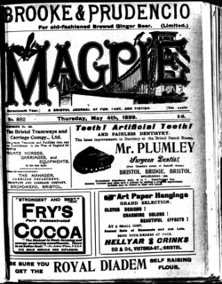 cover page of Bristol Magpie published on May 4, 1899