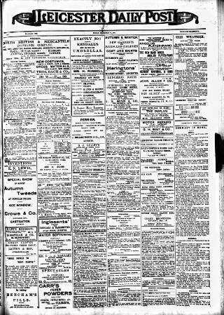 cover page of Leicester Daily Post published on September 17, 1909