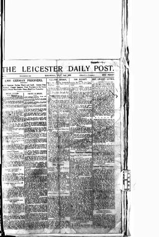 cover page of Leicester Daily Post published on May 2, 1918
