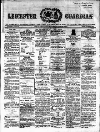 cover page of Leicester Guardian published on May 2, 1857