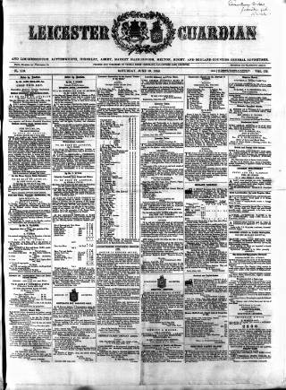 cover page of Leicester Guardian published on June 18, 1859