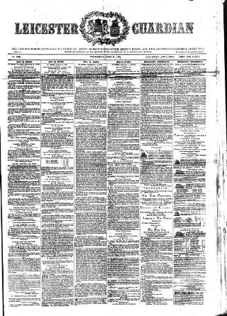 cover page of Leicester Guardian published on June 18, 1873