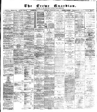 cover page of Crewe Guardian published on February 2, 1889