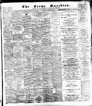 cover page of Crewe Guardian published on November 2, 1907