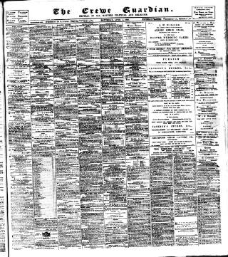 cover page of Crewe Guardian published on April 4, 1908