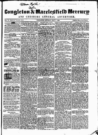 cover page of Congleton & Macclesfield Mercury published on May 4, 1861