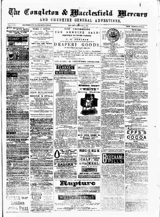 cover page of Congleton & Macclesfield Mercury published on November 2, 1889