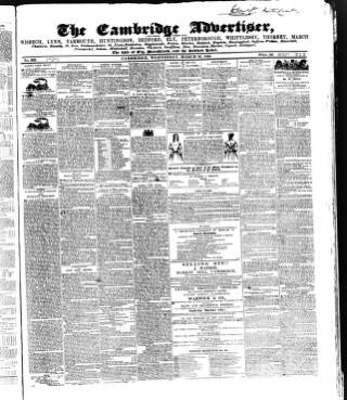 cover page of Cambridge General Advertiser published on March 19, 1845