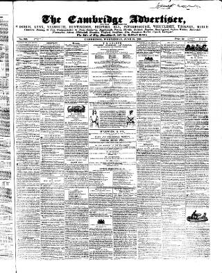 cover page of Cambridge General Advertiser published on June 18, 1845