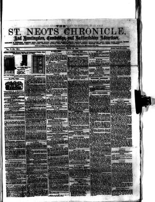cover page of St. Neots Chronicle and Advertiser published on June 18, 1859