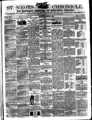 cover page of St. Neots Chronicle and Advertiser published on September 17, 1859