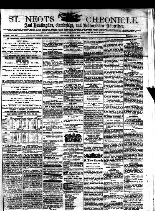 cover page of St. Neots Chronicle and Advertiser published on May 4, 1861