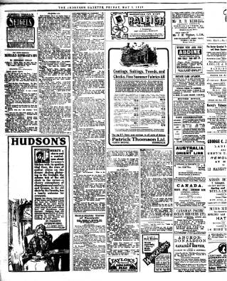 cover page of Jedburgh Gazette published on May 2, 1919