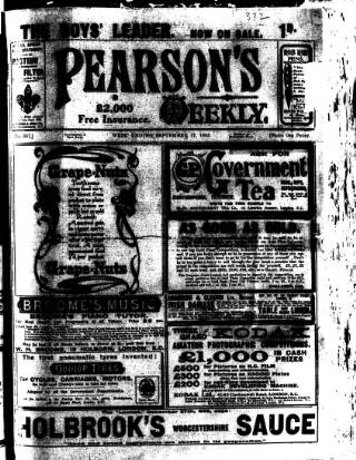 cover page of Pearson's Weekly published on September 17, 1903