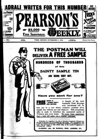 cover page of Pearson's Weekly published on November 2, 1905