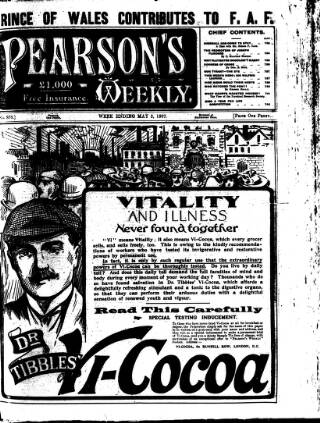 cover page of Pearson's Weekly published on May 2, 1907
