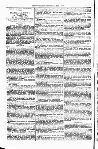 cover page of Clifton Society published on May 4, 1899