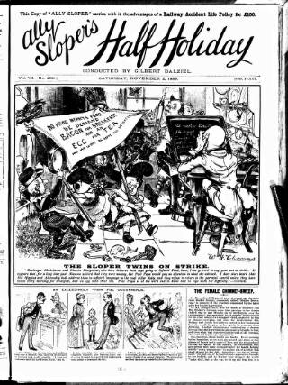 cover page of Ally Sloper's Half Holiday published on November 2, 1889