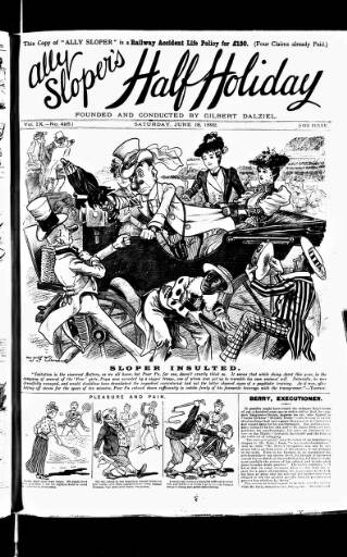 cover page of Ally Sloper's Half Holiday published on June 18, 1892