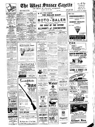 cover page of West Sussex Gazette published on June 18, 1953