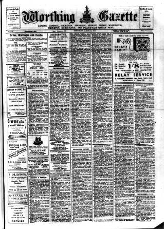 cover page of Worthing Gazette published on March 19, 1941