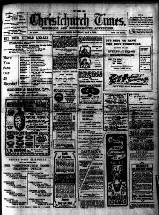 cover page of Christchurch Times published on May 2, 1908