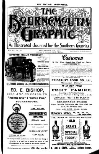 cover page of Bournemouth Graphic published on September 17, 1903