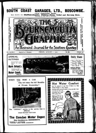 cover page of Bournemouth Graphic published on August 2, 1912