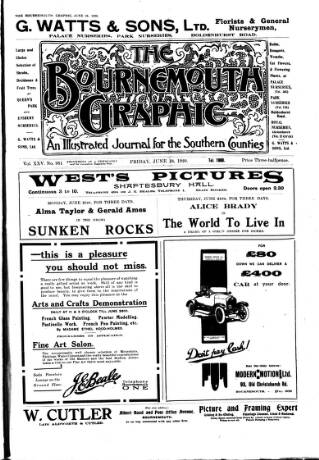 cover page of Bournemouth Graphic published on June 18, 1920
