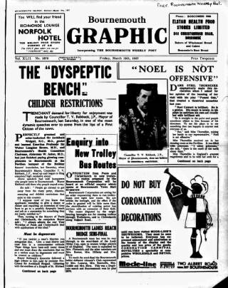 cover page of Bournemouth Graphic published on March 19, 1937