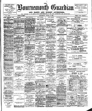 cover page of Bournemouth Guardian published on June 18, 1904