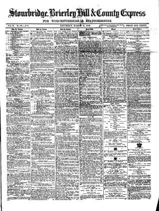 cover page of County Express published on March 19, 1887