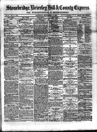 cover page of County Express published on September 17, 1887