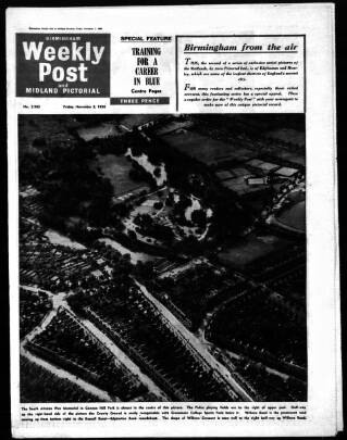 cover page of Birmingham Weekly Post published on November 2, 1956