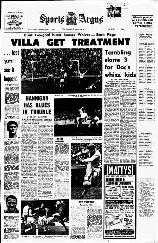 cover page of Sports Argus published on September 17, 1966
