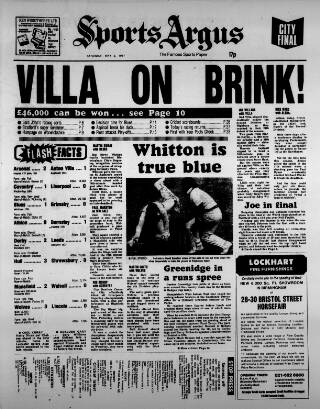 cover page of Sports Argus published on May 2, 1987