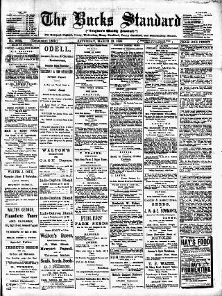 cover page of Bucks Standard published on March 19, 1898