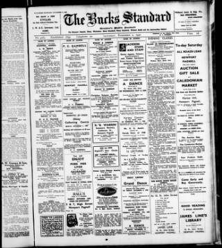 cover page of Bucks Standard published on November 2, 1940