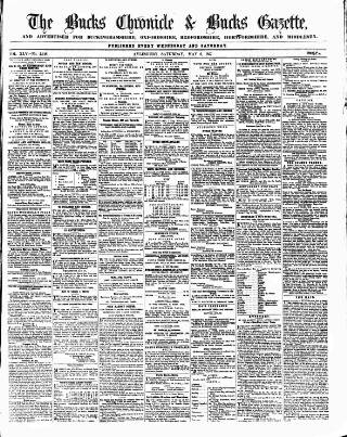 cover page of Bucks Chronicle and Bucks Gazette published on May 2, 1857