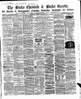 cover page of Bucks Chronicle and Bucks Gazette published on June 18, 1862
