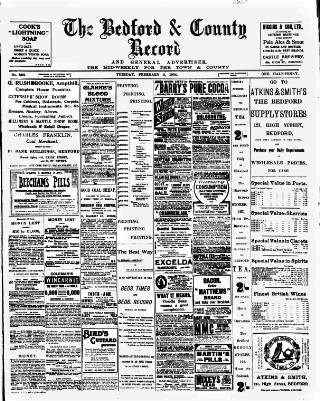 cover page of Bedford Record published on February 2, 1904