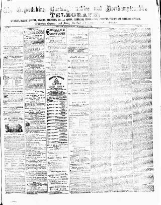 cover page of Oxfordshire Telegraph published on November 2, 1870