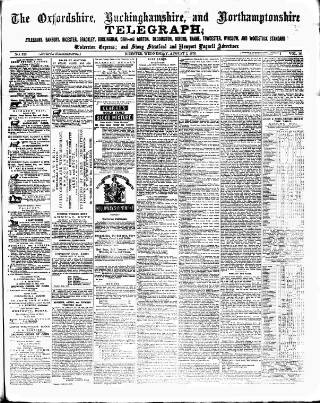 cover page of Oxfordshire Telegraph published on August 2, 1876