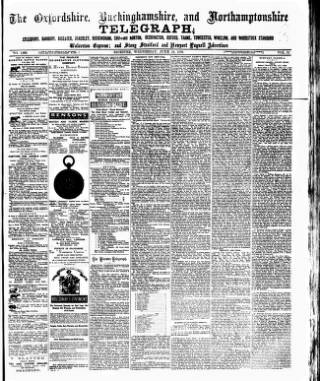 cover page of Oxfordshire Telegraph published on June 18, 1879